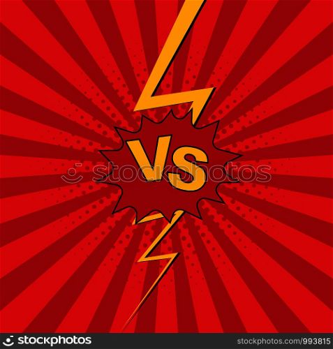Versus VS lettering fight background. Vector eps10. Versus VS lettering fight background