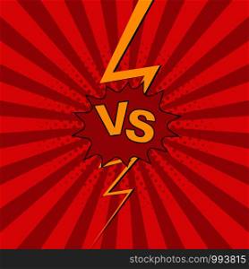 Versus VS lettering fight background. Vector eps10. Versus VS lettering fight background
