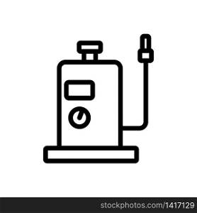 vertical air compressor with safety indicator icon vector. vertical air compressor with safety indicator sign. isolated contour symbol illustration. vertical air compressor with safety indicator icon vector outline illustration