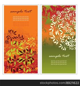 Vertical autumn banners vector image