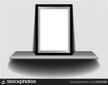 vertical blank picture frame for photographs blank frame on a white background. Vector illustration.