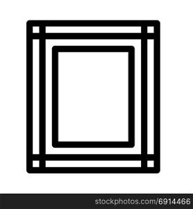vertical designer frame, icon on isolated background