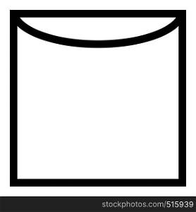 Vertical drying on hanger Clothes care symbols Washing concept Laundry sign icon black color vector illustration flat style simple image