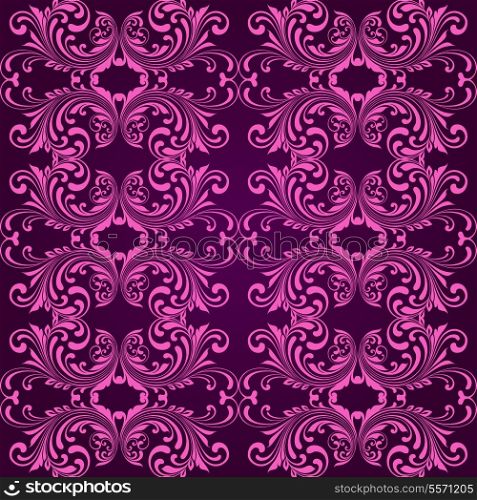 Vertical purple ornamental seamless pattern background vector illustration