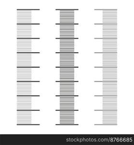 vertical rulers. Vector illustration. Stock image. EPS 10.