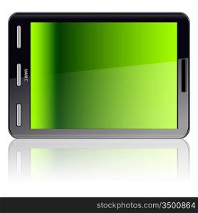 Vertical Tablet computer isolated on the white background