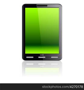 Vertical Tablet computer isolated on the white background