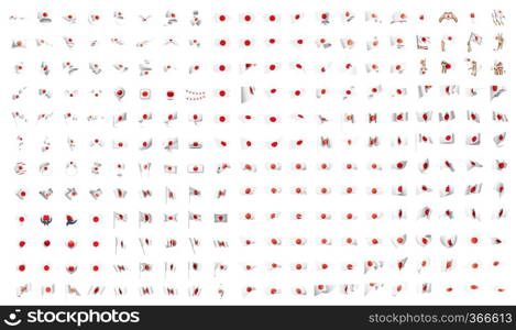 very big collection of vector flags of the Japan.. very big collection of vector flags of the Japan