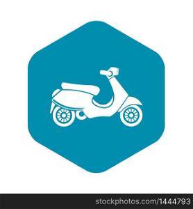 Vespa scooter icon. Simple illustration of scooter vector icon for web. Vespa scooter icon, simple style
