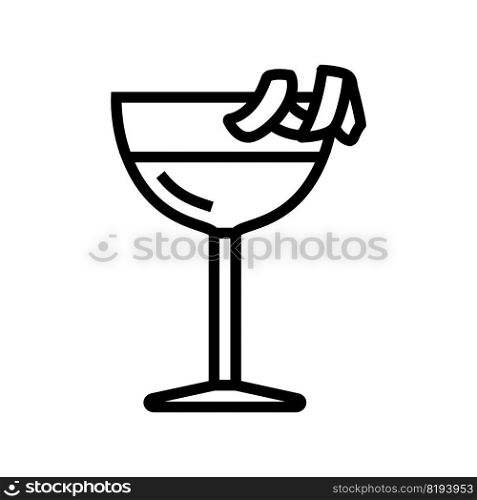 vesper cocktail glass drink line icon vector. vesper cocktail glass drink sign. isolated contour symbol black illustration. vesper cocktail glass drink line icon vector illustration