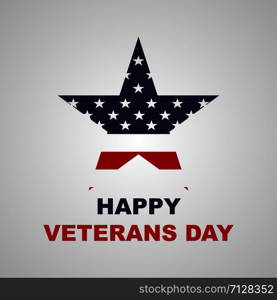 Veterans day background. Star in flag colors. Veterans day background