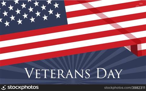 Veterans Day holiday banner for the National celebration on the 11th of November. Vector illustration. Veterans Day holiday banner for the National celebration on the 11th of November