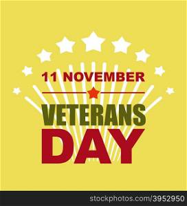 Veterans Day November 11. Salute to American heroes. Vector illustration of patriotic national holiday United States&#xA;