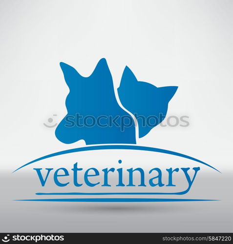 Veterinary sign cat and dog symbol