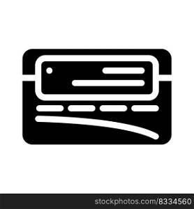 vhs player retro gadget glyph icon vector. vhs player retro gadget sign. isolated symbol illustration. vhs player retro gadget glyph icon vector illustration