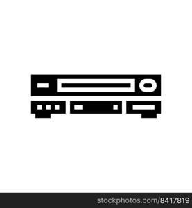 vhs player retro gadget glyph icon vector. vhs player retro gadget sign. isolated symbol illustration. vhs player retro gadget glyph icon vector illustration