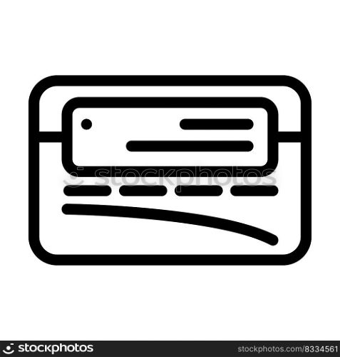 vhs player retro gadget line icon vector. vhs player retro gadget sign. isolated contour symbol black illustration. vhs player retro gadget line icon vector illustration