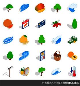 Viable icons set. Isometric set of 25 viable vector icons for web isolated on white background. Viable icons set, isometric style