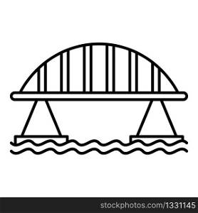 Viaduct bridge icon. Outline viaduct bridge vector icon for web design isolated on white background. Viaduct bridge icon, outline style