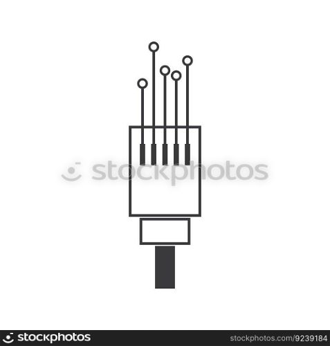 Viber optic cable icon vector