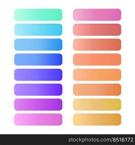 Vibrant and smooth pastel gradient set