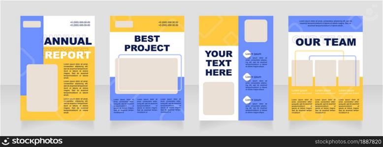 Vibrant blank brochure layout design. Sales campaign info. Vertical poster template set with empty copy space for text. Premade corporate reports collection. Editable flyer paper pages. Vibrant blank brochure layout design