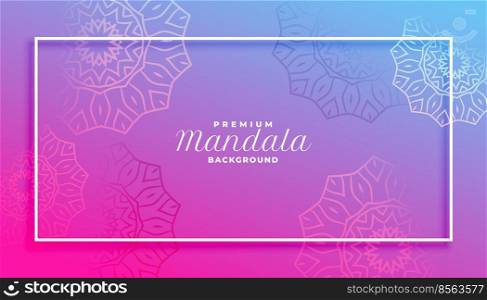 vibrant mandala style decoration beautiful background design