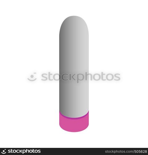 Vibrating sex toy icon in isometric 3d style on a white background. Vibrating sex toy icon, isometric 3d style