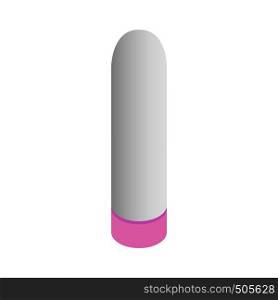 Vibrating sex toy icon in isometric 3d style on a white background. Vibrating sex toy icon, isometric 3d style