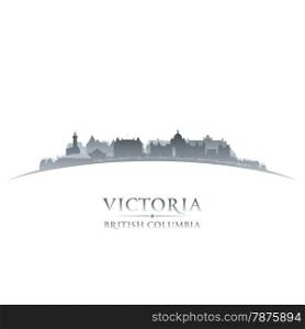 Victoria British Columbia Canada city skyline silhouette. Vector illustration