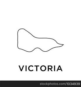 Victoria map icon design trendy