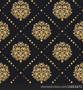 Victorian baroque pattern. Background retro design damask style. Vector illustration. Victorian baroque pattern