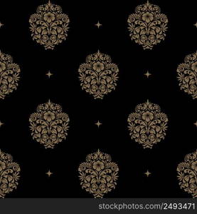 Victorian baroque seamless pattern. Background with decorative ornamental, vector illustration. Victorian baroque seamless pattern