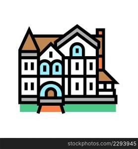 victorian house color icon vector. victorian house sign. isolated symbol illustration. victorian house color icon vector illustration