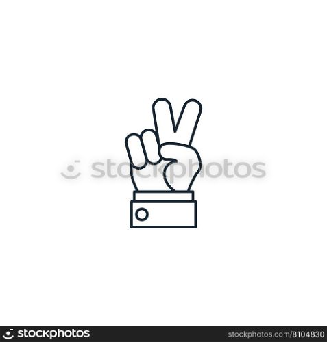 Victory creative icon line from success icons Vector Image