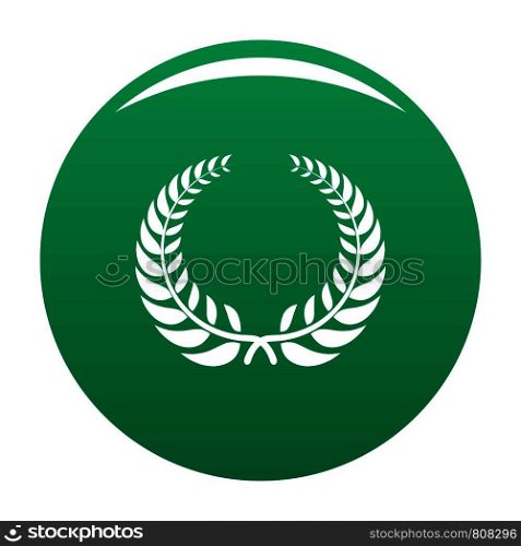 Victory wreath icon. Simple illustration of victory wreath vector icon for any design green. Victory wreath icon vector green