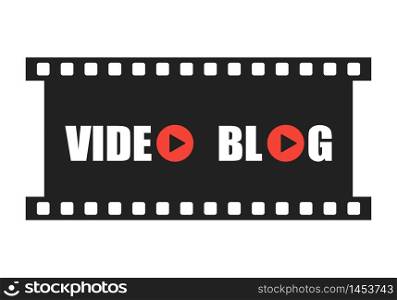 video blog logo for web design, vector vlog icon.
