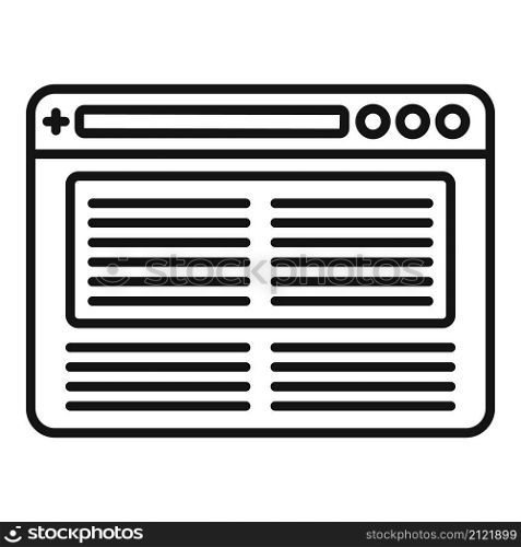 Video browser icon outline vector. Computer internet. Digital web. Video browser icon outline vector. Computer internet
