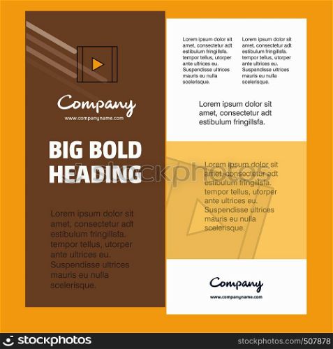 Video Business Company Poster Template. with place for text and images. vector background