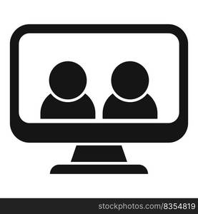 Video call online icon simple vector. Social web. Media network. Video call online icon simple vector. Social web