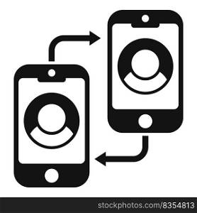 Video call smartphone icon simple vector. Online web. Media internet. Video call smartphone icon simple vector. Online web