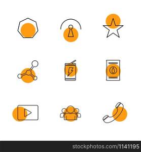 video , call , star , battery , shapes , electronic , time , ecology , icon, vector, design, flat, collection, style, creative, icons , traingle , square , hexagon , pentagon , battery , electricity ,