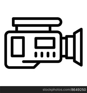 Video cam icon outline vector. Studio equipment. Film art. Video cam icon outline vector. Studio equipment