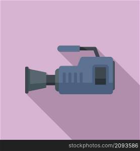 Video camcorder icon flat vector. Movie camera. Tv film. Video camcorder icon flat vector. Movie camera