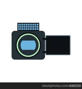 Video camera flat icon isolated on white background. Video camera flat icon