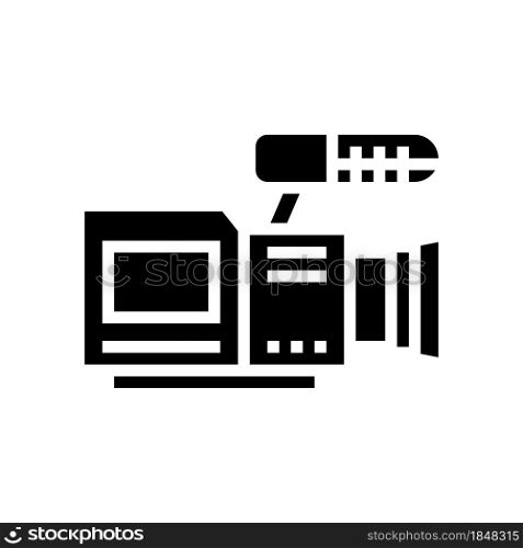 video camera glyph icon vector. video camera sign. isolated contour symbol black illustration. video camera glyph icon vector illustration