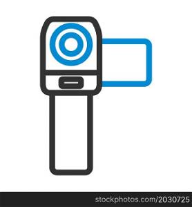 Video Camera Icon. Bold outline design with editable stroke width. Vector Illustration.