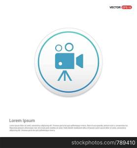 Video camera icon Hexa White Background icon template - Free vector icon
