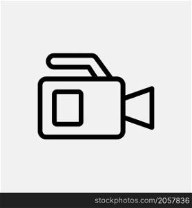 video camera icon line style