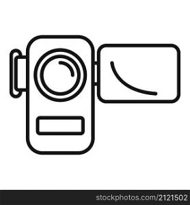 Video camera icon outline vector. Film movie. Cinema television. Video camera icon outline vector. Film movie